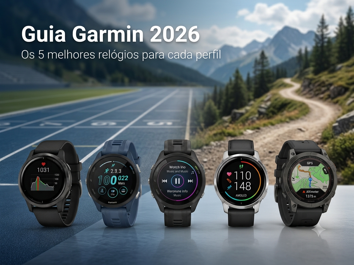 Guia Garmin 2026: Os 5 Melhores Relógios para Corrida, Academia e Aventura