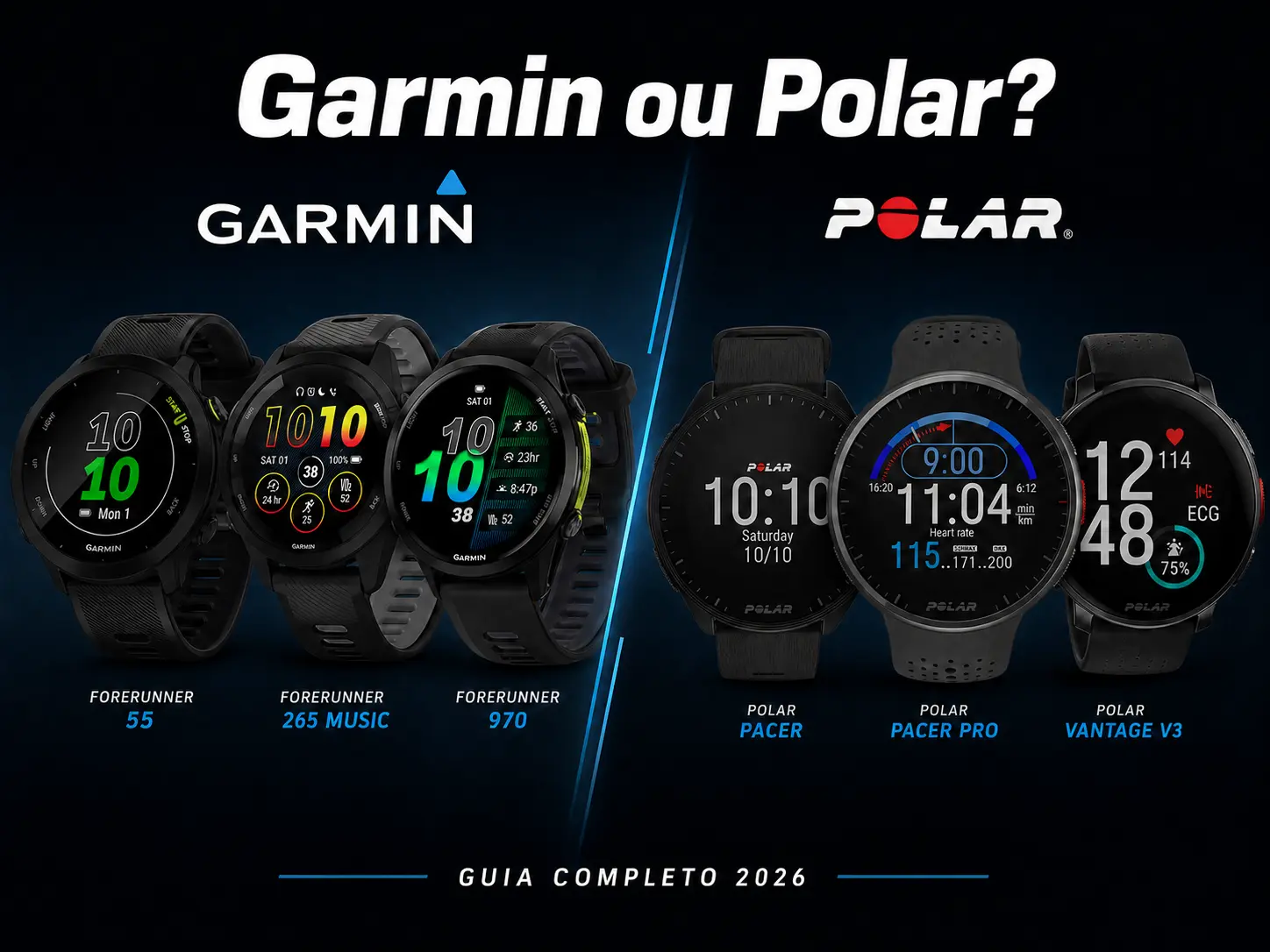Garmin ou Polar? Os 6 Melhores Relógios para Corrida em 2026