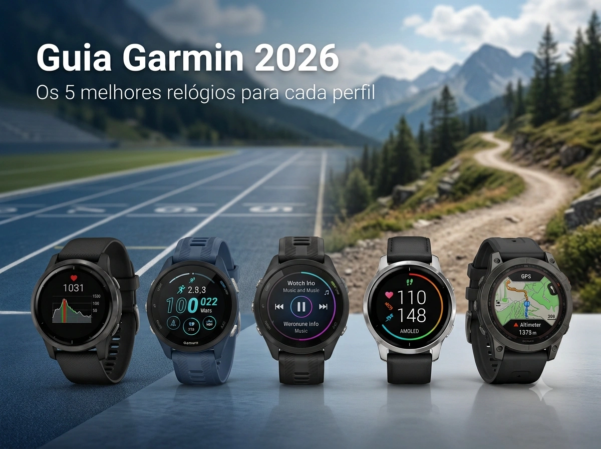 Guia Garmin 2026: Os 5 Melhores Relógios para Corrida, Academia e Aventura